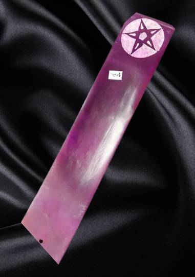 Purple Soapstone Pentagram Incense Burner